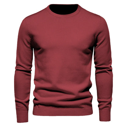 2021 New Winter Thickness Pullover Men O-neck Solid Color Long Sleeve Warm Slim Sweaters Men Men's Sweater Pull Male Clothing