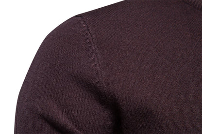 2021 New Winter Thickness Pullover Men O-neck Solid Color Long Sleeve Warm Slim Sweaters Men Men's Sweater Pull Male Clothing