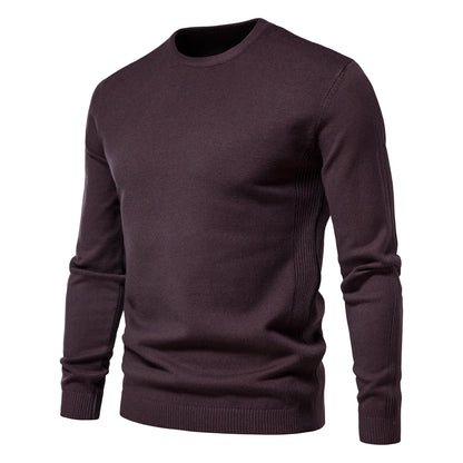 2021 New Winter Thickness Pullover Men O-neck Solid Color Long Sleeve Warm Slim Sweaters Men Men's Sweater Pull Male Clothing