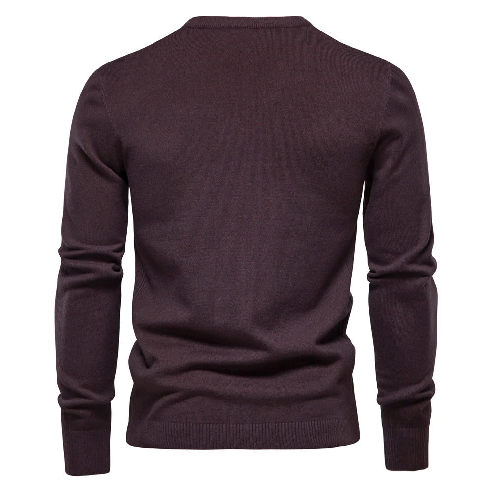 2021 New Winter Thickness Pullover Men O-neck Solid Color Long Sleeve Warm Slim Sweaters Men Men's Sweater Pull Male Clothing