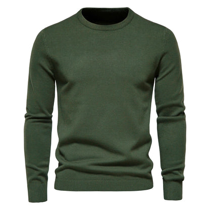 2021 New Winter Thickness Pullover Men O-neck Solid Color Long Sleeve Warm Slim Sweaters Men Men's Sweater Pull Male Clothing