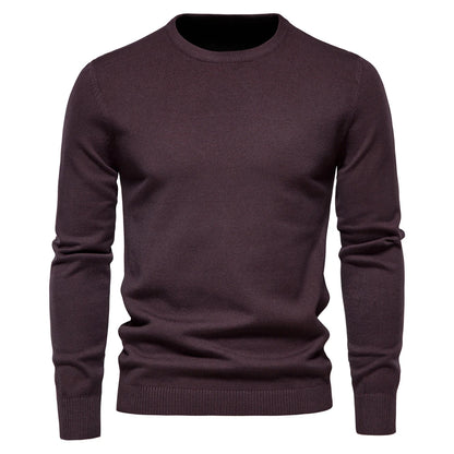 2021 New Winter Thickness Pullover Men O-neck Solid Color Long Sleeve Warm Slim Sweaters Men Men's Sweater Pull Male Clothing