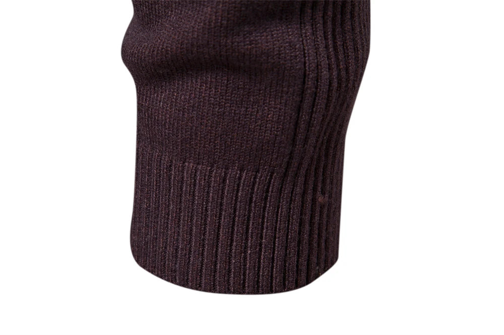 2021 New Winter Thickness Pullover Men O-neck Solid Color Long Sleeve Warm Slim Sweaters Men Men's Sweater Pull Male Clothing